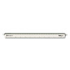 Adjustable Triangular Scale Aluminum Architects Ruler, 12" Long, Silver
