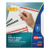 Print And Apply Index Maker Clear Label Unpunched Dividers With Printable Label Strip, 8-tab, 11 X 8.5, Clear, 5 Sets