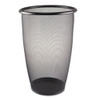 Onyx Round Mesh Wastebaskets, 9 Gal, Steel Mesh, Black