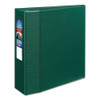 Heavy-duty Non-view Binder With Durahinge And Locking One Touch Ezd Rings, 3 Rings, 4" Capacity, 11 X 8.5, Green