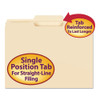 Reinforced Tab Manila File Folders, 1/3-cut Tabs: Center Position, Letter Size, 0.75" Expansion, 11-pt Manila, 100/box