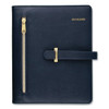 Buckle Closure Planner/organizer Starter Set, 8.5 X 5.5, Navy Blue/gold Cover, 12-month (jan To Dec): Undated