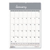 Bar Harbor Recycled Wirebound Monthly Wall Calendar, 22 X 31.25, White/blue/gray Sheets, 12-month (jan-dec): 2023