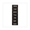 Interchangeable Magnetic Board Accessories, Days Of Week, Black/white, 2" X 1", 7 Pieces
