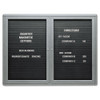 Enclosed Magnetic Directory, 48 X 36, Black Surface, Graphite Aluminum Frame