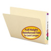 Extended End Tab Manila Folders, Straight Tabs, Letter Size, 0.75" Expansion, Manila, 100/box
