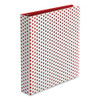 Punch Pop Fashion Binder, 3 Rings, 1.5" Capacity, 11 X 8.5, White/red Polka Dot Design