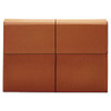 Expanding Wallet, 3.5" Expansion, 1 Section, Elastic Cord Closure, Tabloid Size, Brown