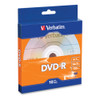 Dvd-r Recordable Disc, 4.7 Gb, 16x, Box, Silver, 10/pack