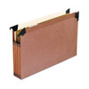Premium Expanding Hanging File Pockets With Swing Hooks And Dividers, 3 Dividers With 1/5-cut Tabs, Legal Size, Brown, 5/box