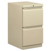 Mobile Pedestals, Left Or Right, 2 Legal/letter-size File Drawers, Putty, 15" X 20" X 28"
