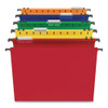 Plastic Hanging File Pockets, 1 Section, Letter Size, 1/5-cut Tabs, Assorted Colors, 5/pack