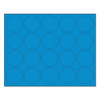 Interchangeable Magnetic Board Accessories, Circles, 0.75" Diameter, Blue, 20/pack