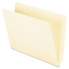 Manila End Tab Folders, 9.5" High Front, Straight 2-ply Tabs, Letter Size, Manila, 100/box - PFXH110D