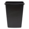 Open Top Indoor Trash Can, 10.25 Gal, Plastic, Black
