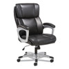 3-fifteen Executive High-back Chair, Supports Up To 225 Lb, 20" To 24.8" Seat Height, Black Seat/back, Chrome Base