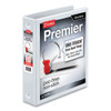 Premier Easy Open Clearvue Locking Round Ring Binder, 3 Rings, 1.5" Capacity, 11 X 8.5, White