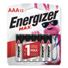 Max Alkaline Aaa Batteries, 1.5 V, 12/pack