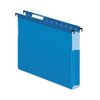 Surehook Reinforced Extra-capacity Hanging Box File, 1 Section, 3" Capacity, Letter Size, 1/5-cut Tabs, Blue, 25/box