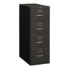 310 Series Vertical File, 4 Legal-size File Drawers, Charcoal, 18.25" X 26.5" X 52"
