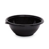 Caterline Pack N' Serve Plastic Bowl, 80 Oz, 10" Diameter X 4"h, Black, 25/carton