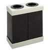 At-your-disposal Recycling Center, Two 56 Gal Bins, Polyethylene, Black