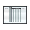 Magnetic Employee In/out Board, Porcelain, 24 X 18, Gray/black, Aluminum Frame