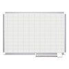 Grid Planning Board, 48 X 36, 2 X 3 Grid, White/silver