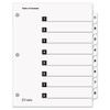 Quickstep Onestep Printable Table Of Contents And Dividers, 8-tab, 1 To 8, 11 X 8.5, White, White Tabs, 24 Sets