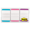 1" Lined Tabs, 1/5-cut, Lined, Assorted Pastel Colors, 1" Wide, 66/pack