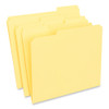 Reinforced Top-tab File Folders, 1/3-cut Tabs: Assorted, Letter Size, 1" Expansion, Yellow, 100/box