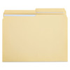 Double-ply Top Tab Manila File Folders, 1/2-cut Tabs: Assorted, Letter Size, 0.75" Expansion, Manila, 100/box