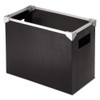 Poly Desktop File Box, Letter Files, 13" X 6.25" X 9.5", Black/silver
