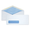 Security Tint Business Envelope, Address Window, #10, Monarch Flap, Gummed Closure, 4.13 X 9.5, White, 500/box