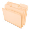 Poly Reinforced File Folder, 1/3-cut Tabs: Assorted, Letter Size, Manila, 24/pack