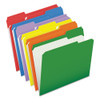 Double-ply Reinforced Top Tab Colored File Folders, 1/3-cut Tabs: Assorted, Letter, 0.75" Expansion, Assorted Colors, 100/box