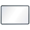 Contour Dry-erase Board, Melamine, 36 X 24, White Surface, Black Frame