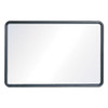 Contour Dry-erase Board, Melamine, 24 X 18, White Surface, Black Frame