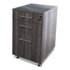 Medina Laminate Pedestal, Left Or Right, 3-drawers: Pencil/box/file, Legal/letter, Gray Steel, 15.5" X 18.13" X 26.63"