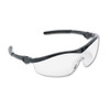 Storm Wraparound Safety Glasses, Black Nylon Frame, Clear Lens, 12/box