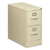 210 Series Vertical File, 2 Letter-size File Drawers, Putty, 15" X 28.5" X 29"