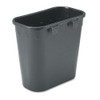 Paper Pitch Recycling Bin, 7 Qt, Polyethylene, Black