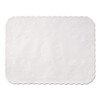 Scalloped Edge Traymat, Smooth Surface, 16.63" X 12.75", White, 1,000/carton