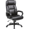 SOHO High-back Leather Executive Chair - Black Bonded Leather Seat - Black Bonded Leather Back - High Back - 5-star Base - 1 Each