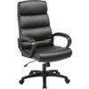 SOHO High-back Leather Executive Chair - Black Bonded Leather Seat - Black Bonded Leather Back - High Back - 5-star Base - 1 Each