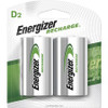 Energizer Recharge Universal Rechargeable D Batteries, 2 Pack - For Multipurpose - Battery Rechargeable - D - 2200 mAh - Nickel Metal Hydride (NiMH) - 2 / Pack