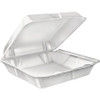 Dart Large 1-Compartment Carryout Foam Trays - Foam Body - 200 / Carton