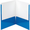 Smead Letter Pocket Folder - 8 1/2" x 11" - 2 Pocket(s) - Blue - 25 / Box