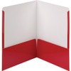 Smead Letter Pocket Folder - 8 1/2" x 11" - 2 Pocket(s) - Red - 25 / Box