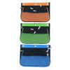 CLI Triple-pocket Pencil Pouches - 10.3" Height x 7.3" Width - Ring Binder - Green, Orange, Blue - Nylon - 24